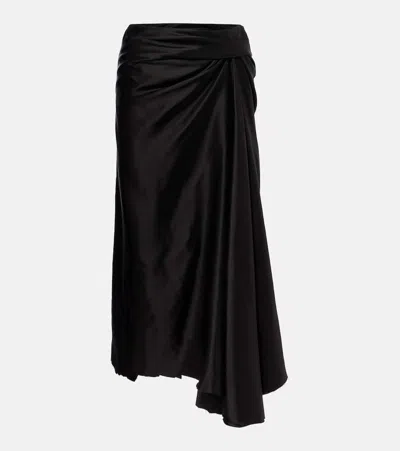 Balenciaga Draped Skirt In Black