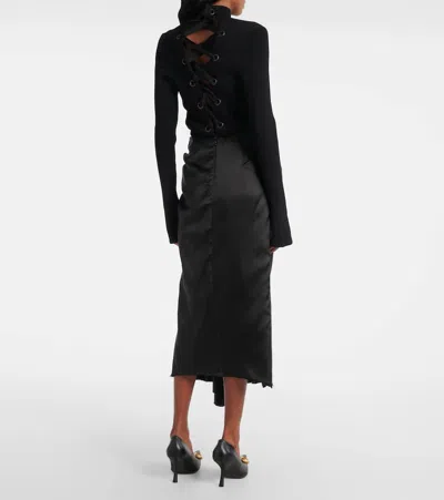 Balenciaga Draped Skirt In Black