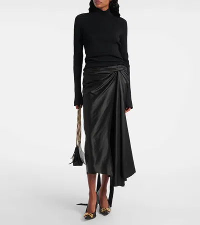Balenciaga Draped Skirt In Black