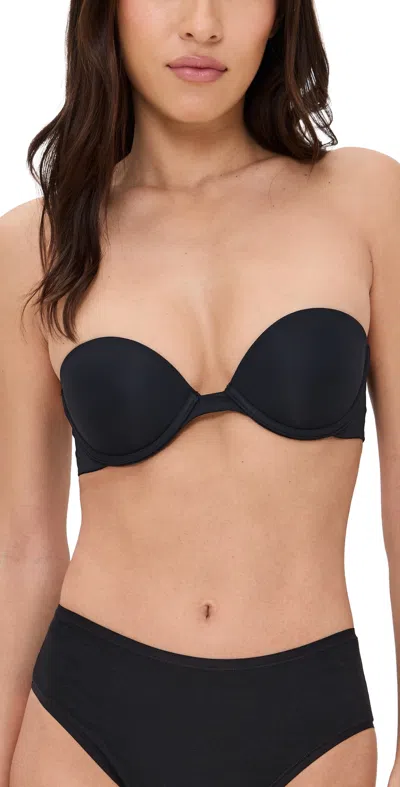 Skarlett Blue Breathless Strapless Plunge Push-up Bra Black In Black