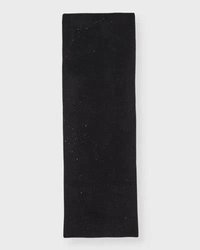 Sofia Cashmere All-over Sequin Cashmere Scarf In Black