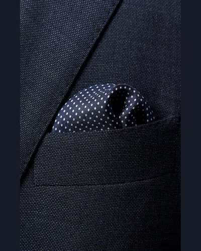 Eton Men's Polka Dot Pocket Square In Med Red