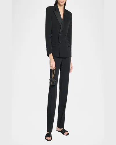 Saint Laurent Mini Ysl Cube Leather Top-handle Bag In Crema Soft