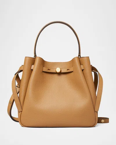 Tory Burch Textured Pebble Bucket Bag With Gold Hardware In Gold