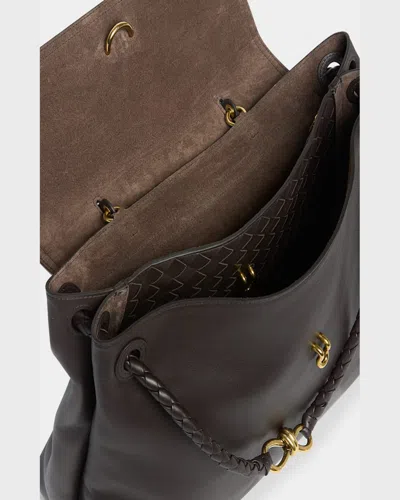 Bottega Veneta Andiamo Large Leather Top-handle Bag In Fondant-m Brass