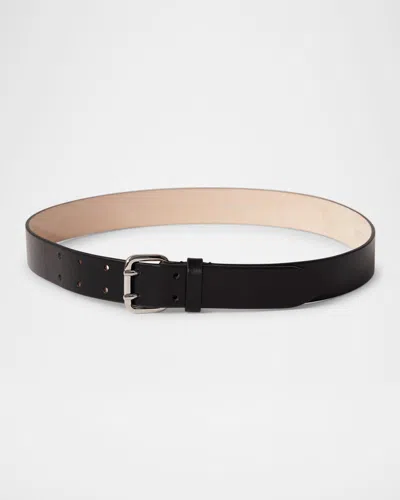 Dehanche Mini Hutch Leather Belt In Black