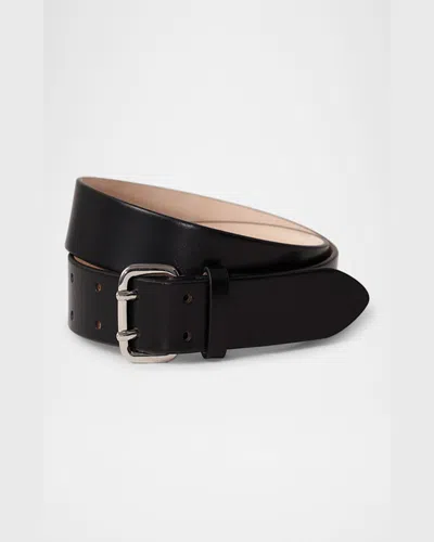 Dehanche Mini Hutch Leather Belt In Black