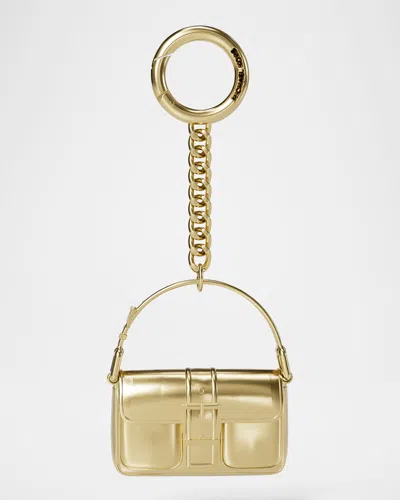 Michael Michael Kors Colby Bag Charm In Pale Gold