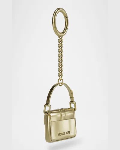 Michael Michael Kors Colby Bag Charm In Pale Gold