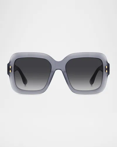 Isabel Marant Oversized Square Acetate Sunglasses In Grey