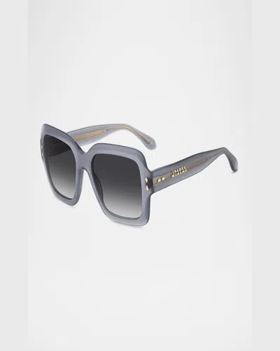 Isabel Marant Oversized Square Acetate Sunglasses In Grey