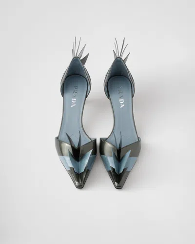 Prada Scarpe Con Tacco In Pelle Bicolor  Donna In Multi