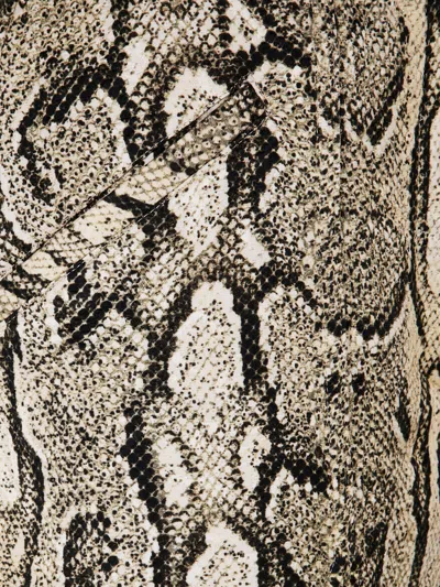 Dries Van Noten Sheraz Viscose And Cotton Skirt With Reptile Print In Brown