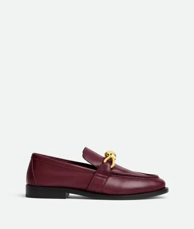 Bottega Veneta Astaire Embellished Leather Loafers In Burgundy