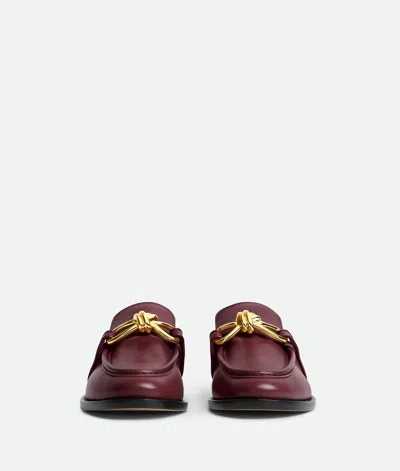 Bottega Veneta Astaire Embellished Leather Loafers In Burgundy