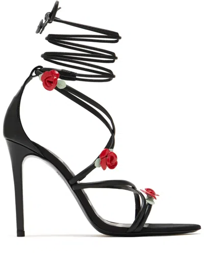 Sophia Webster 100mm Rosette Sandals In Black