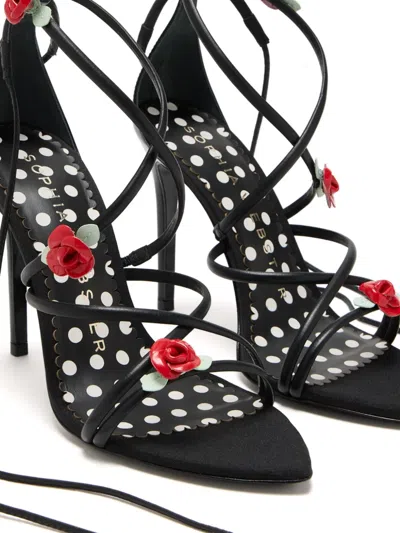 Sophia Webster 100mm Rosette Sandals In Black
