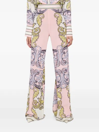 Alice And Olivia Athena Flared Wide Leg Pants Day Dreamer In Pink