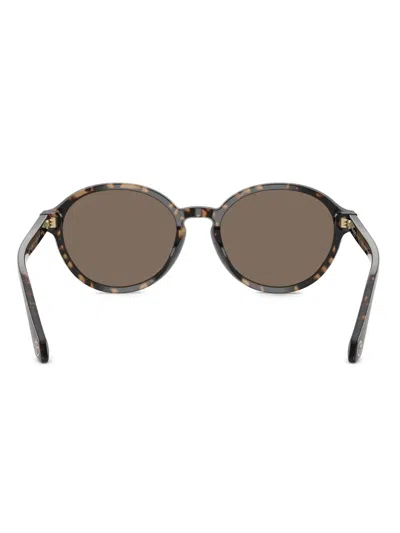 Giorgio Armani Round-frame Sunglasses In Brown