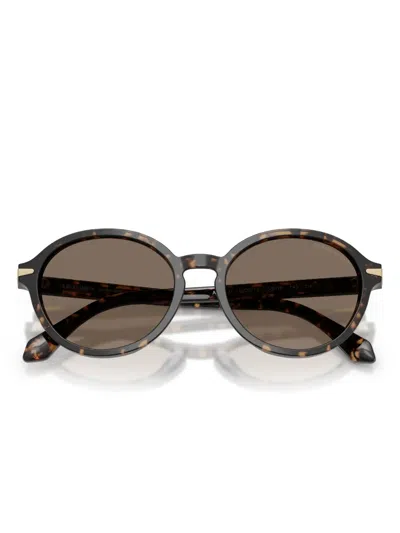 Giorgio Armani Round-frame Sunglasses In Brown