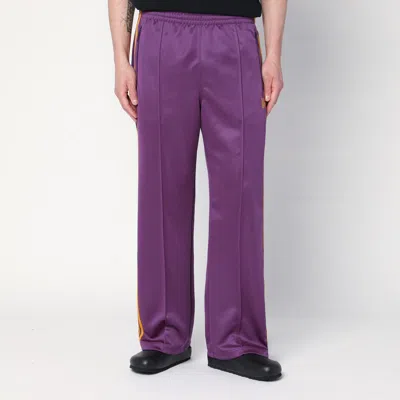 Needles Waistband Trousers With Stripes And Pockets In Purple