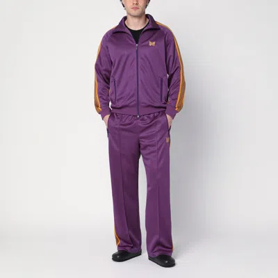 Needles Waistband Trousers With Stripes And Pockets In Purple