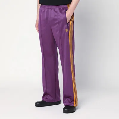 Needles Waistband Trousers With Stripes And Pockets In Purple