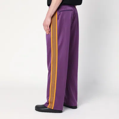 Needles Waistband Trousers With Stripes And Pockets In Purple