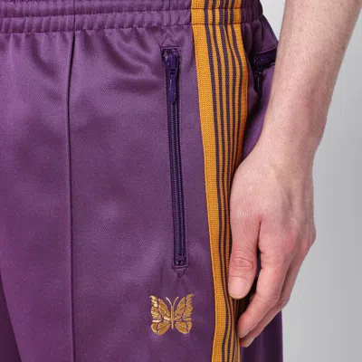 Needles Waistband Trousers With Stripes And Pockets In Purple