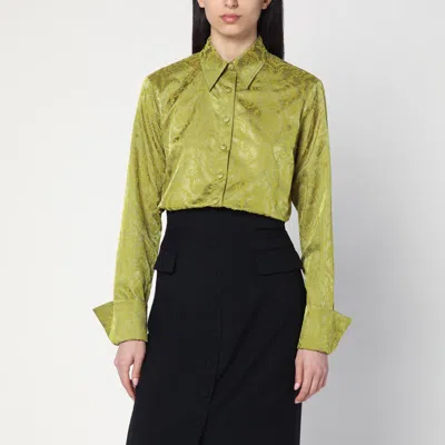 Dries Van Noten Baroque Patterned Buttoned Shirt In Green