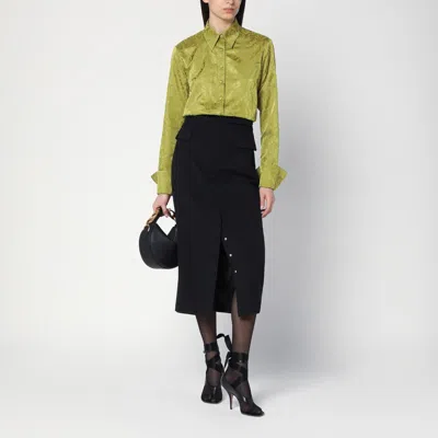 Dries Van Noten Baroque Patterned Buttoned Shirt In Green