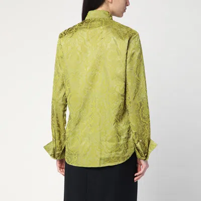 Dries Van Noten Baroque Patterned Buttoned Shirt In Green