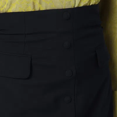 Dries Van Noten Black Wool And Mohair Midi Skirt Women In Black