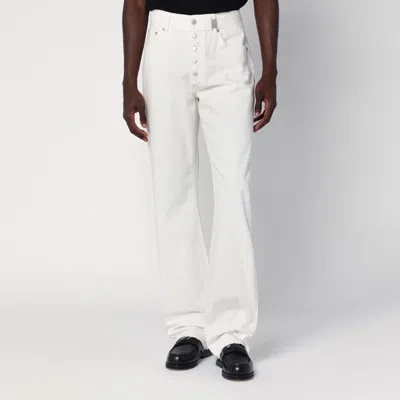 Alexander Mcqueen High Waist 5 Pockets Belt Loops Trousers In White