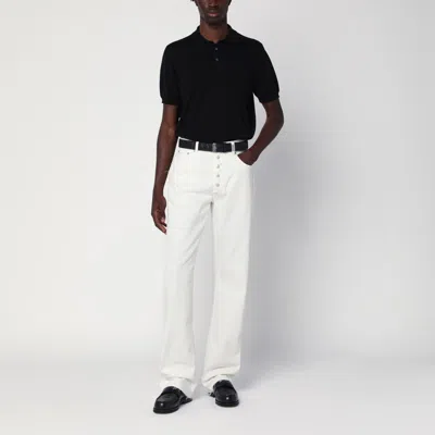 Alexander Mcqueen High Waist 5 Pockets Belt Loops Trousers In White