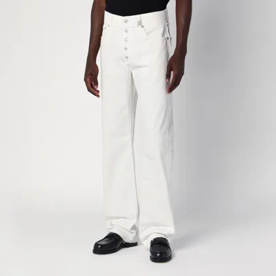 Alexander Mcqueen High Waist 5 Pockets Belt Loops Trousers In White