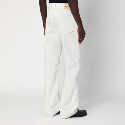 Alexander Mcqueen High Waist 5 Pockets Belt Loops Trousers In White