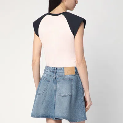 Ganni Basic Jersey Bunny Raglan T-shirt T-shirts Pink In Pink