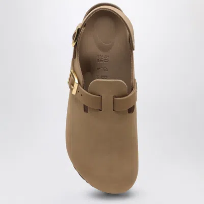 Birkenstock Sand Coloured Suede Tokyo Slipper In Beige