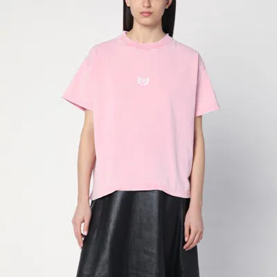Balenciaga Laurel Classic Pink Boxy T-shirt In Pink