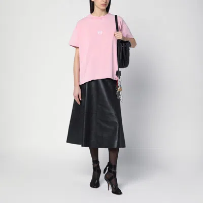 Balenciaga Laurel Classic Pink Boxy T-shirt In Pink