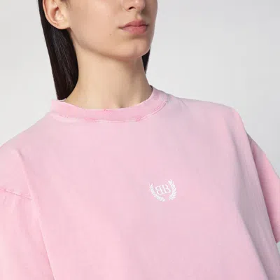 Balenciaga Laurel Classic Pink Boxy T-shirt In Pink