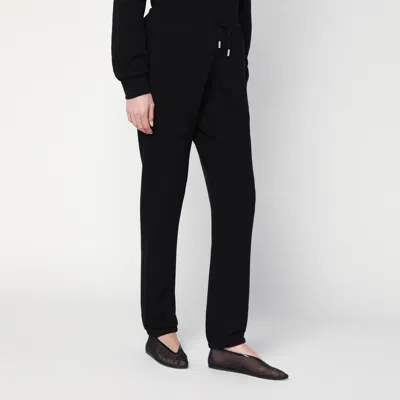 The Row Drawstring Waistband Wool Pants In Black
