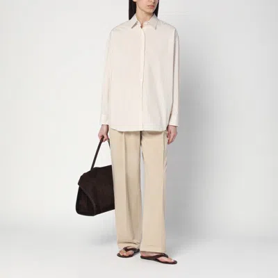 The Row Striped Caster Shirt In Beige