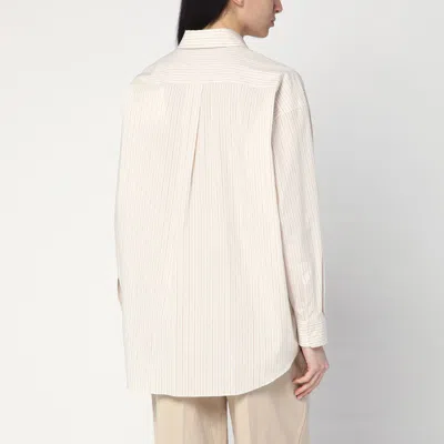 The Row Striped Caster Shirt In Beige