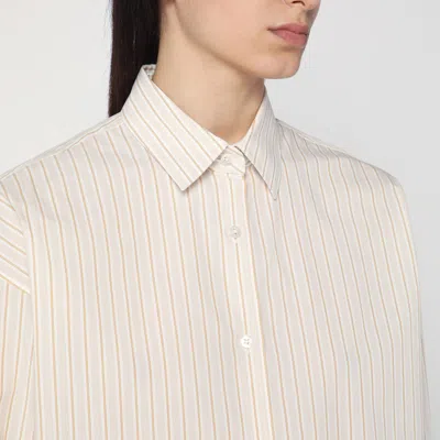 The Row Striped Caster Shirt In Beige