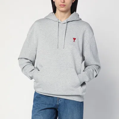 Ami Alexandre Mattiussi Ami Paris De Coeur Hoodie In Grey