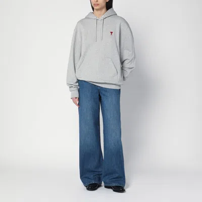 Ami Alexandre Mattiussi Ami Paris De Coeur Hoodie In Grey