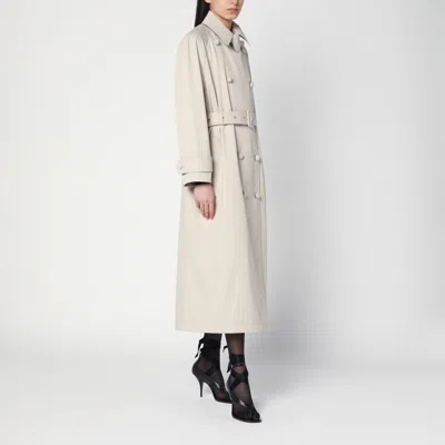 Dolce & Gabbana Over Cotton Beige Trench Coat In Beige