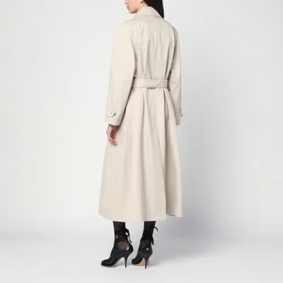 Dolce & Gabbana Over Cotton Beige Trench Coat In Beige